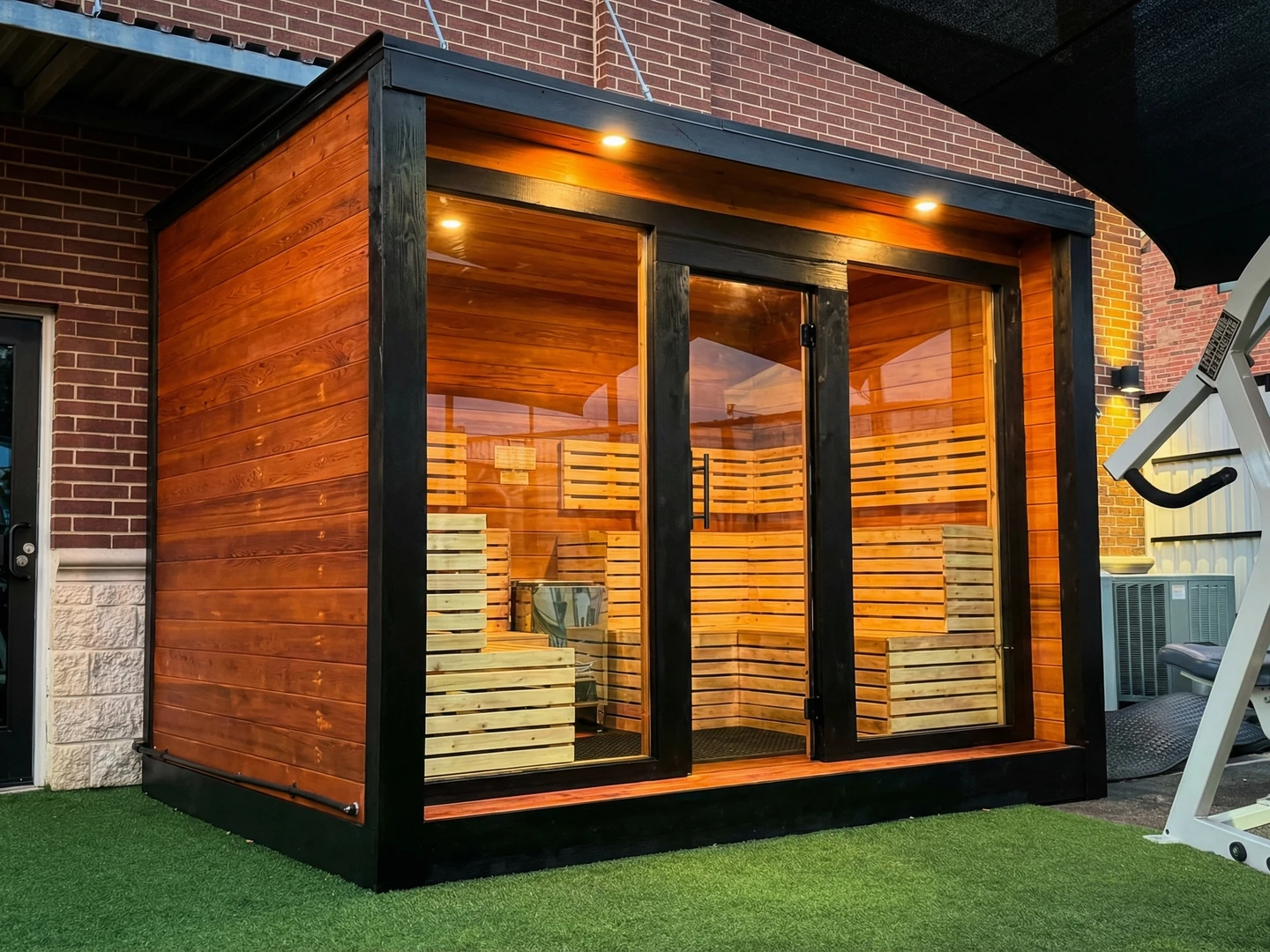 Custom outdoor sauna build in Dallas-Fort Worth